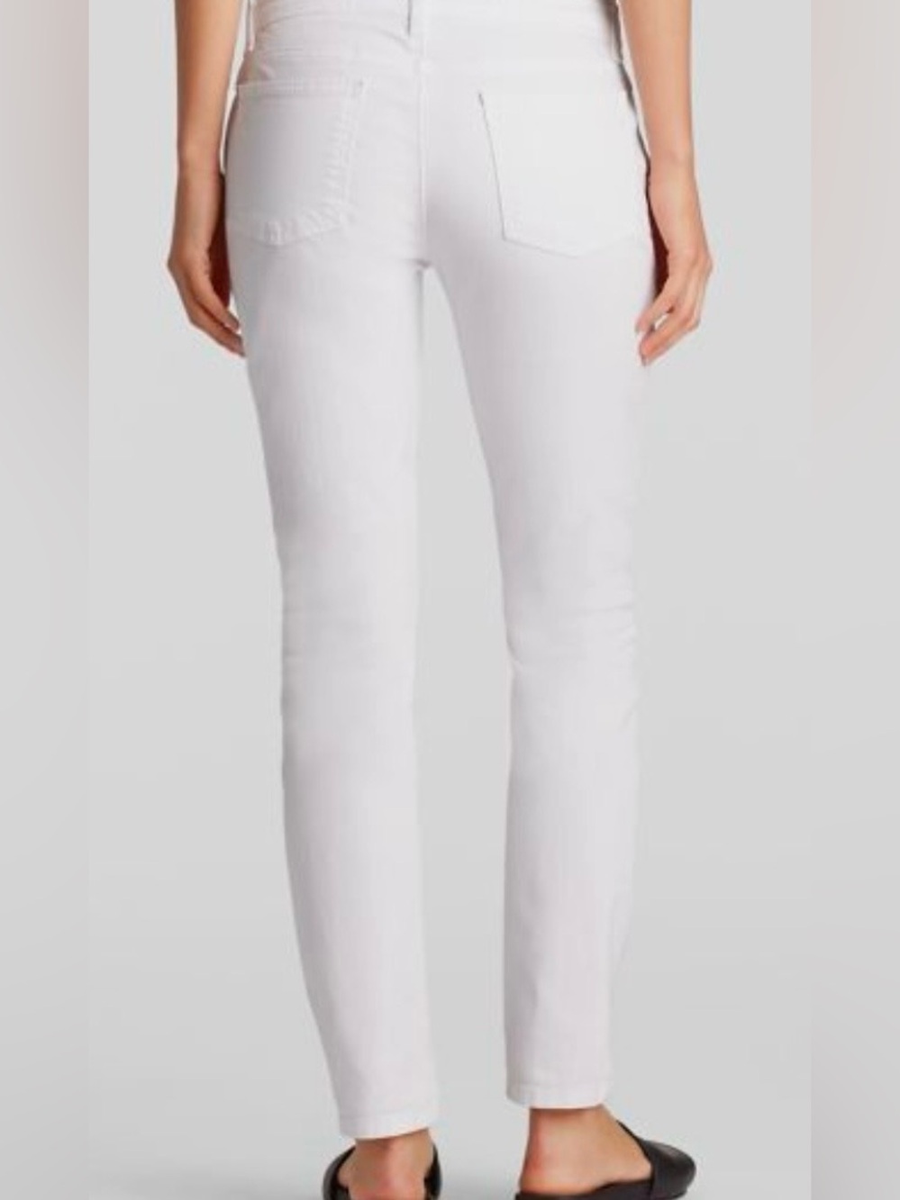 Eileen Fisher Organic Cotton Skinny Ankle Jeans White Size 4 - Picture 2 of 12